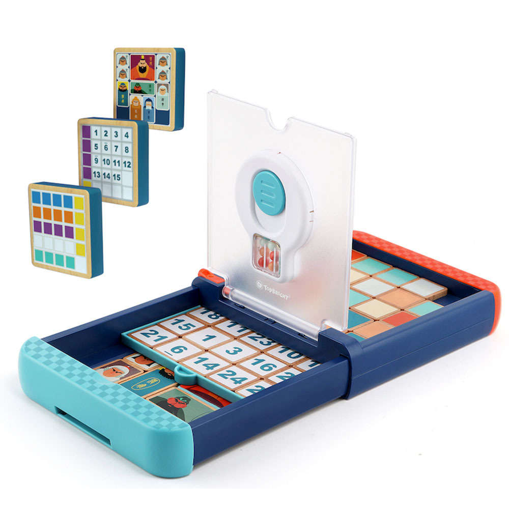 TopBright - 3-in-1 Sliding Puzzle Game with Activity Book