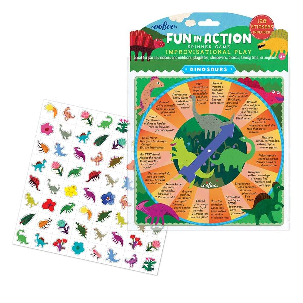eeBoo - Dinosaur Fun in Action Spinner Game -**
