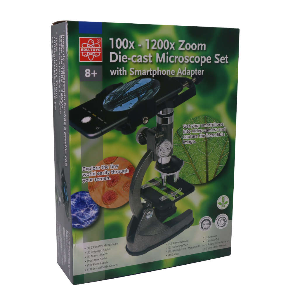 Edu-Toys - Microscope Kit - Die-cast with Smartphone Adapter