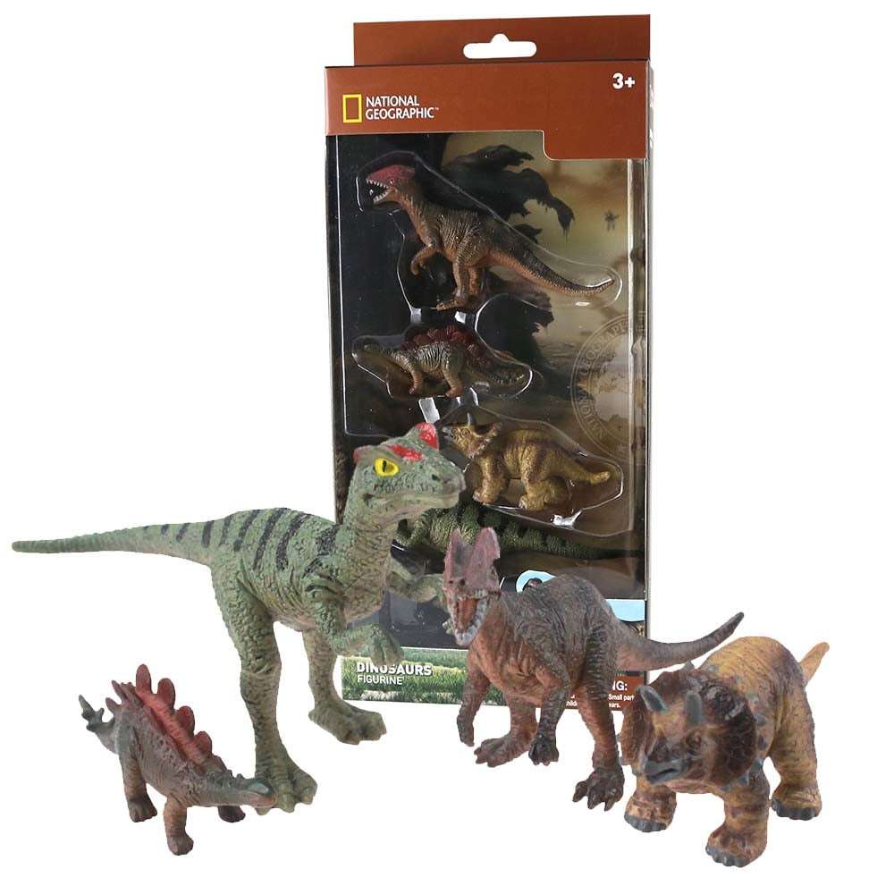 National Geographic - Dinosaur - Medium 7-13cm - 4pcs in Display Box -**