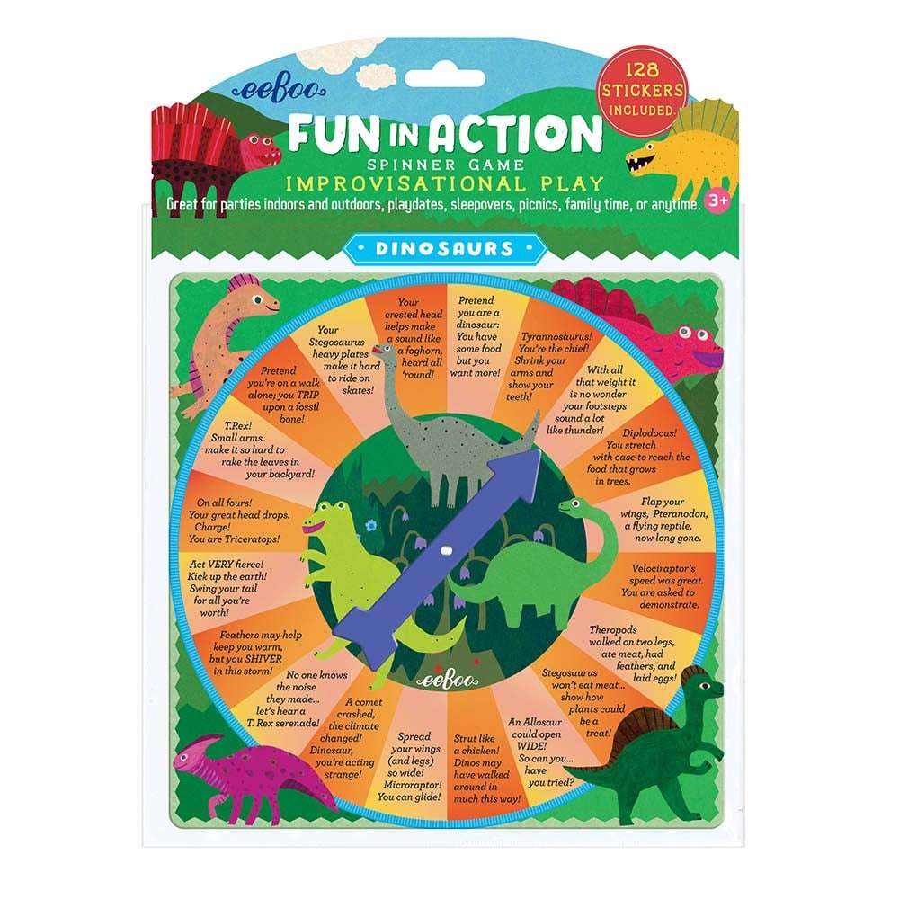 eeBoo - Dinosaur Fun in Action Spinner Game -**