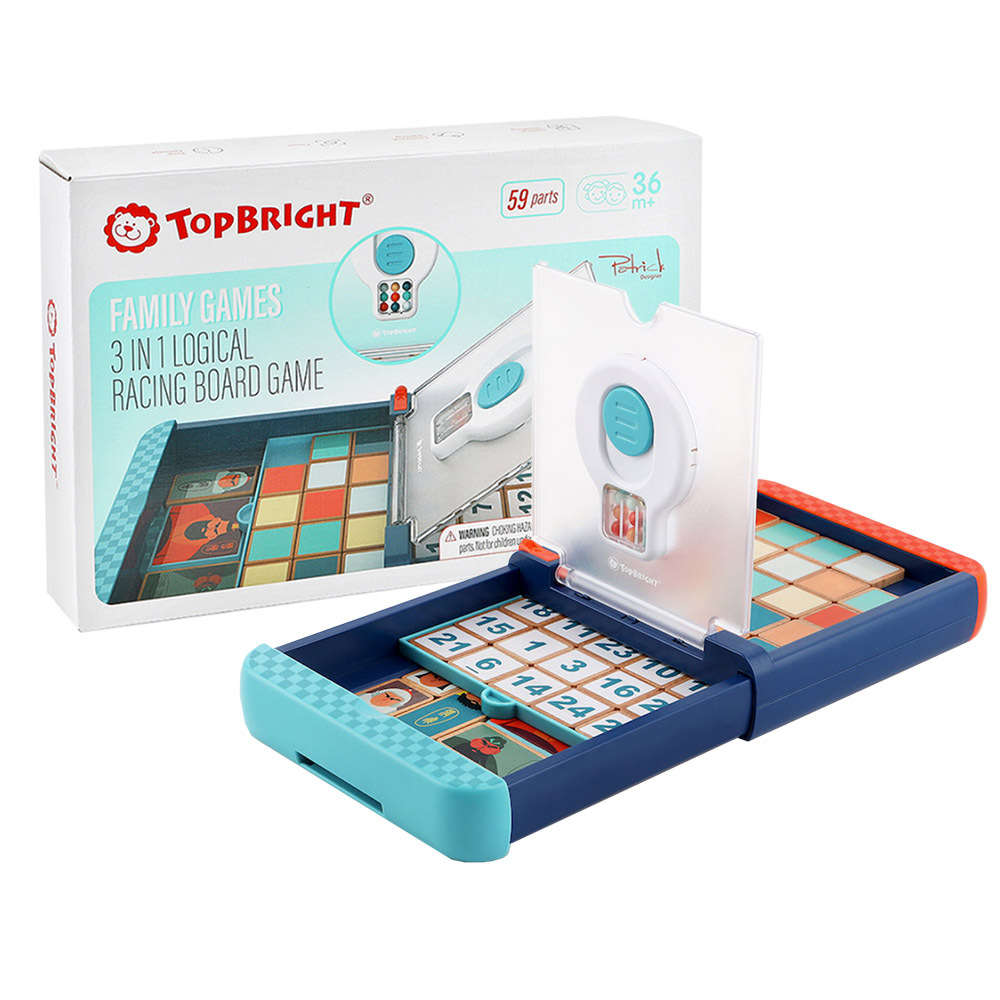 TopBright - 3-in-1 Sliding Puzzle Game with Activity Book