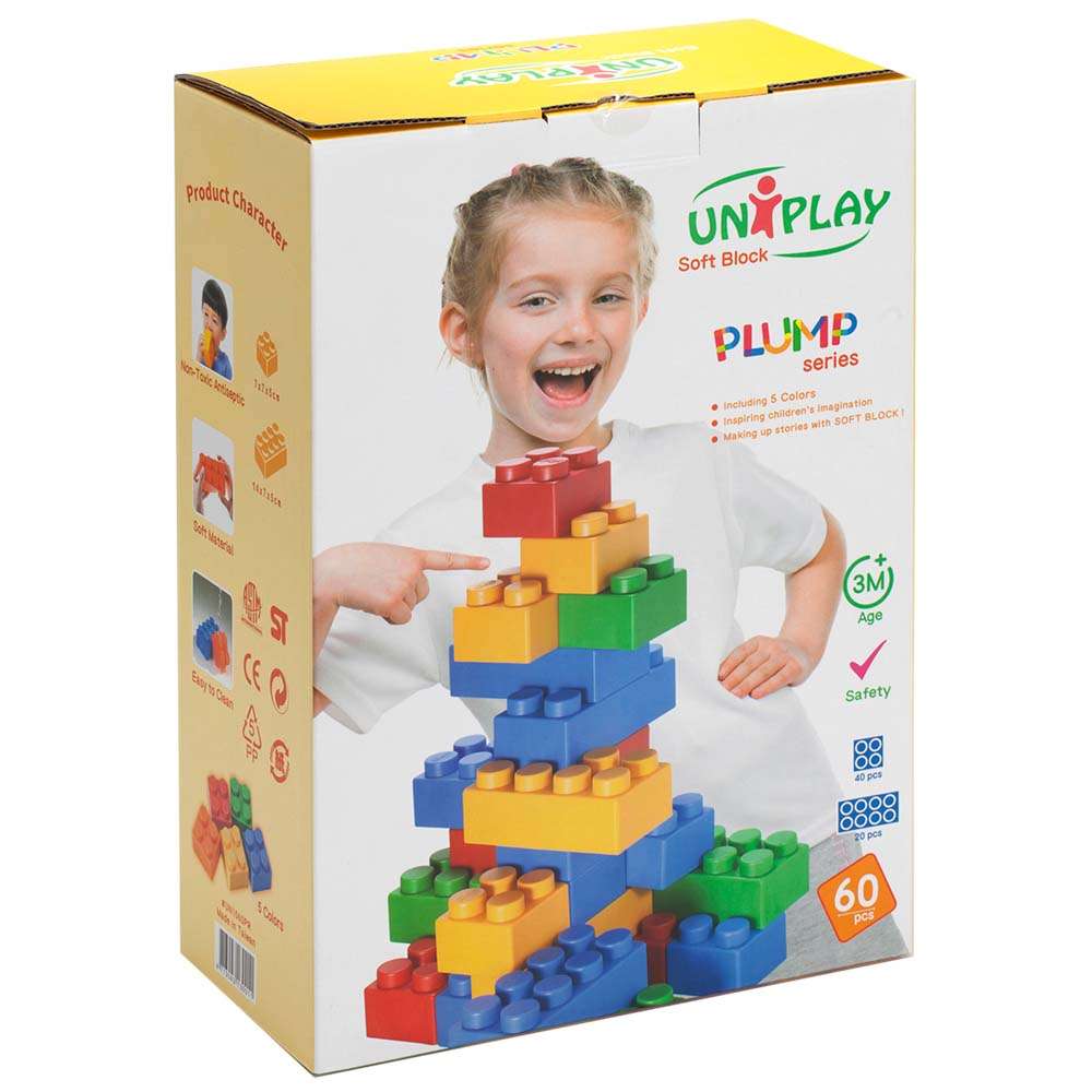 Greenbean - Jumbo Soft Blocks - Plump - 60pcs - Box