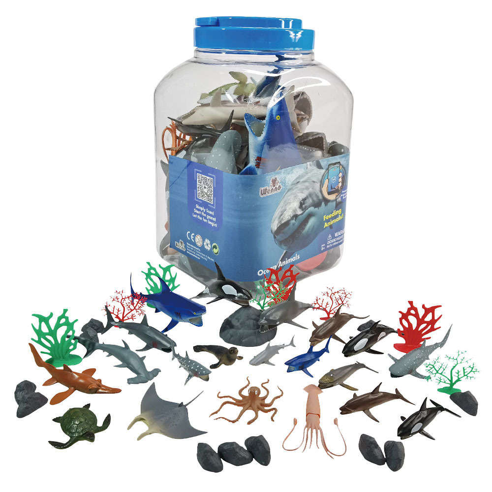 Greenbean - Ocean Animals Playset - 40pcs in Bucket