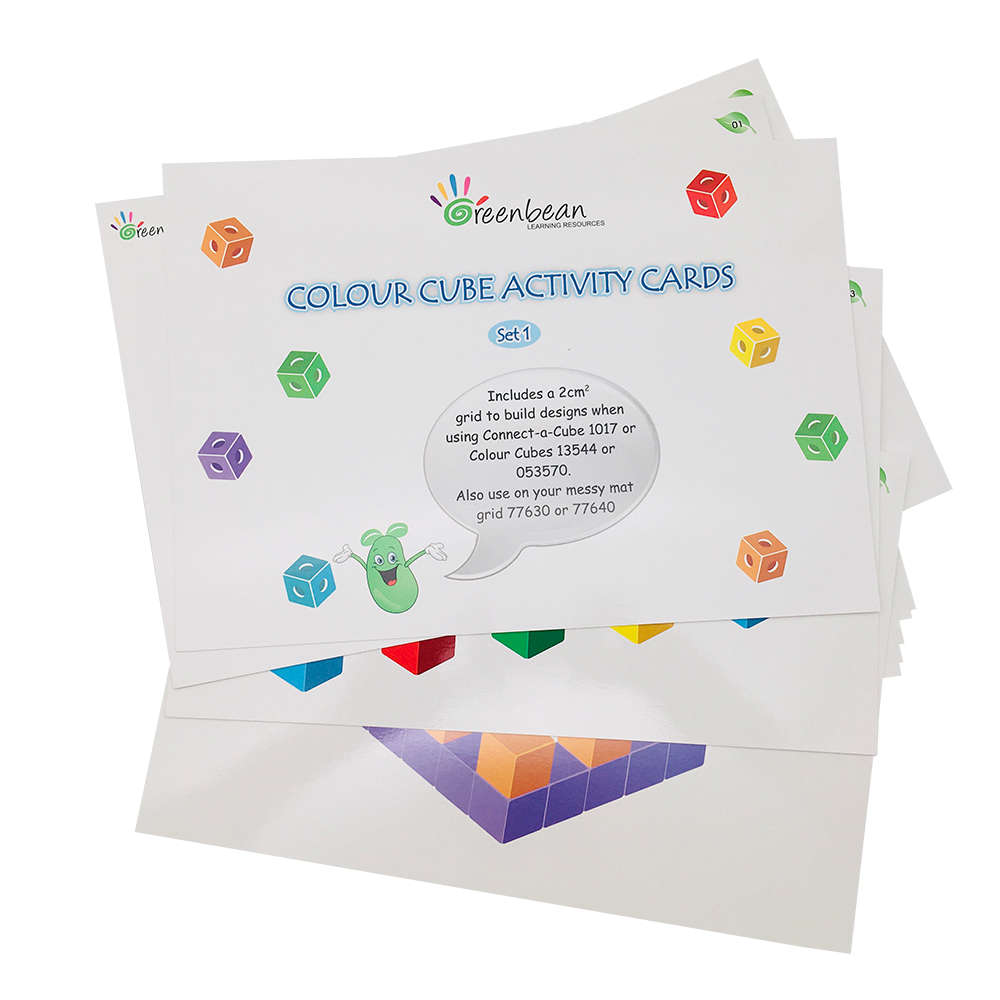 Greenbean - Activity Cards Connect A Cube Set 1