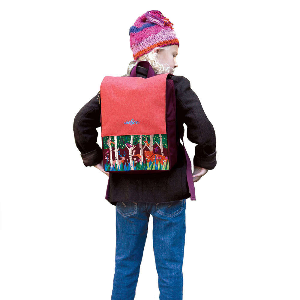 eeBoo - Embroidered Backpack for Kids: Bear in the Woods