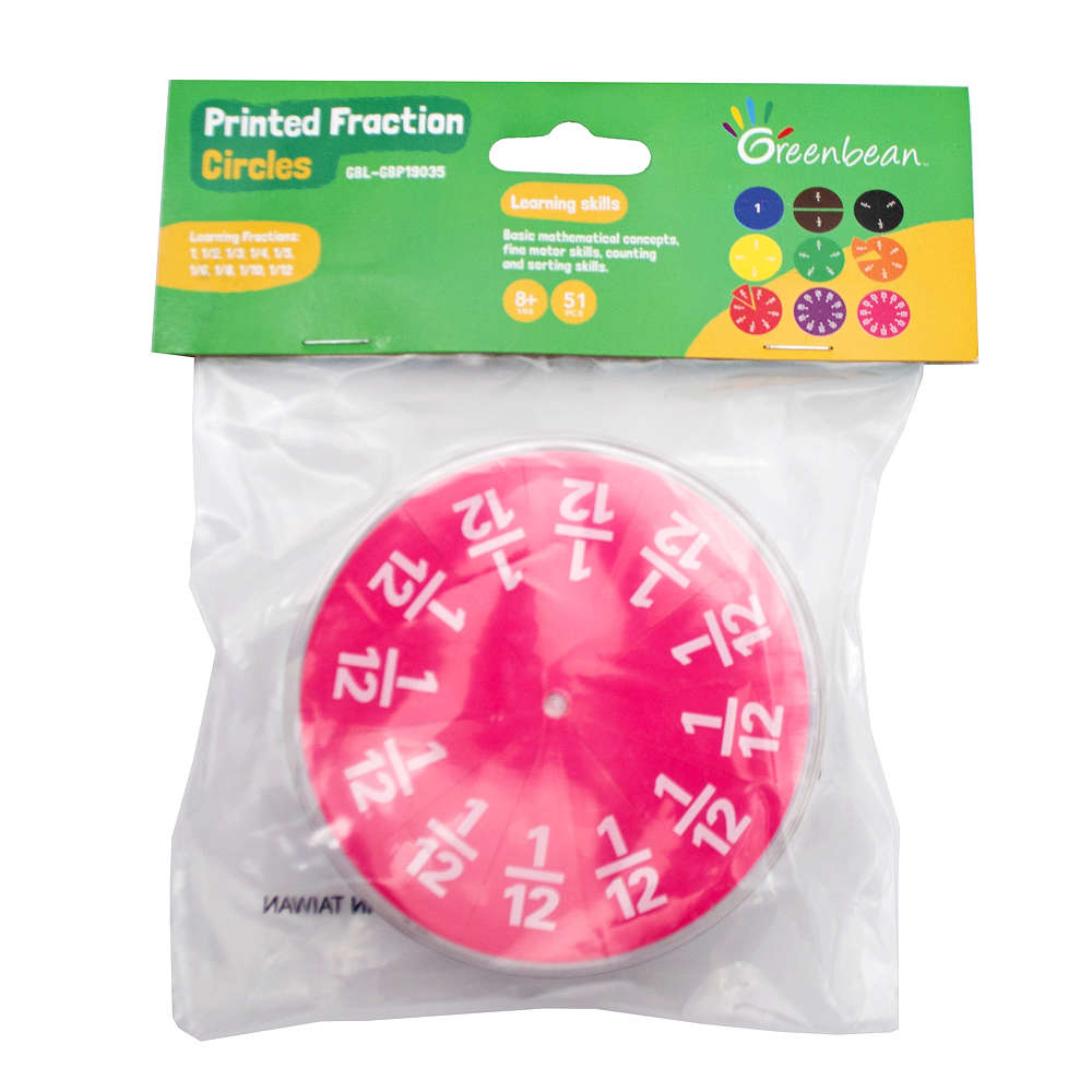 Greenbean - Printed Fraction Circles - 51pcs