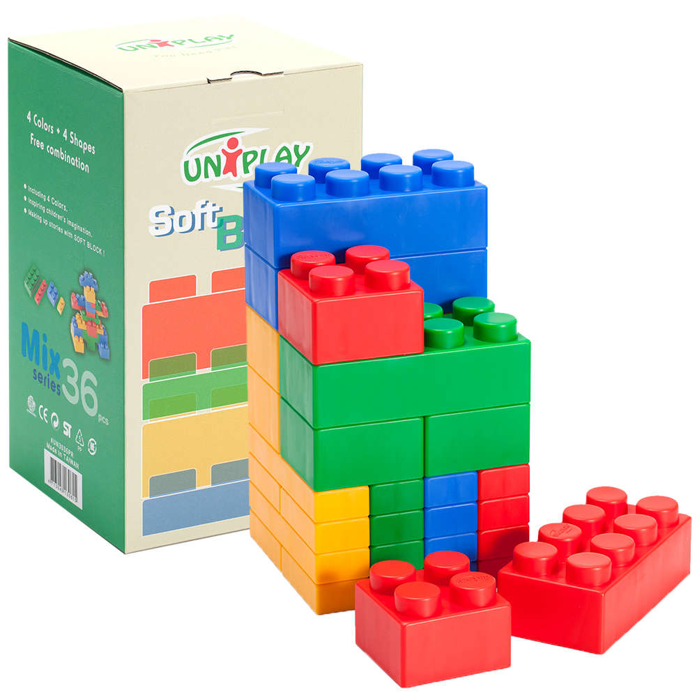 Greenbean - Jumbo Soft Blocks - Mixed - 36pcs - Box