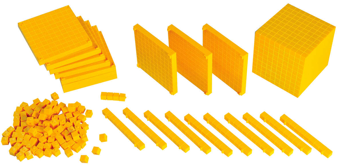Gigo - Base Ten Linking Set - Yellow - 161pcs Polybag