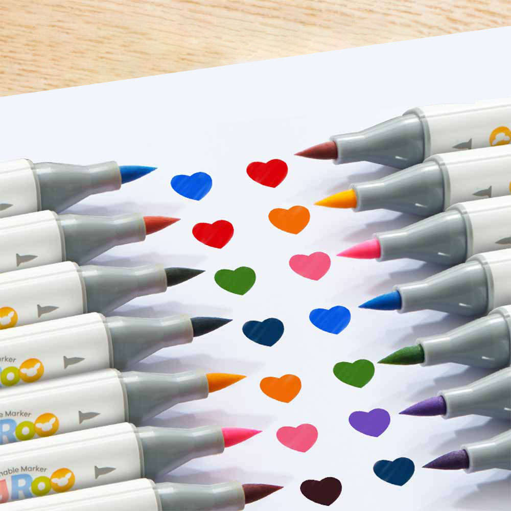 Jar Meló - Dual - Tip Washable Markers - 24 Colours