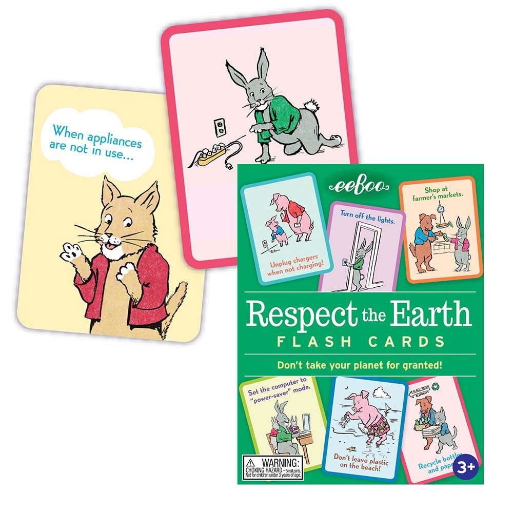 eeBoo - Respect The Earth Flash Cards - Environmental Education Learning Cards