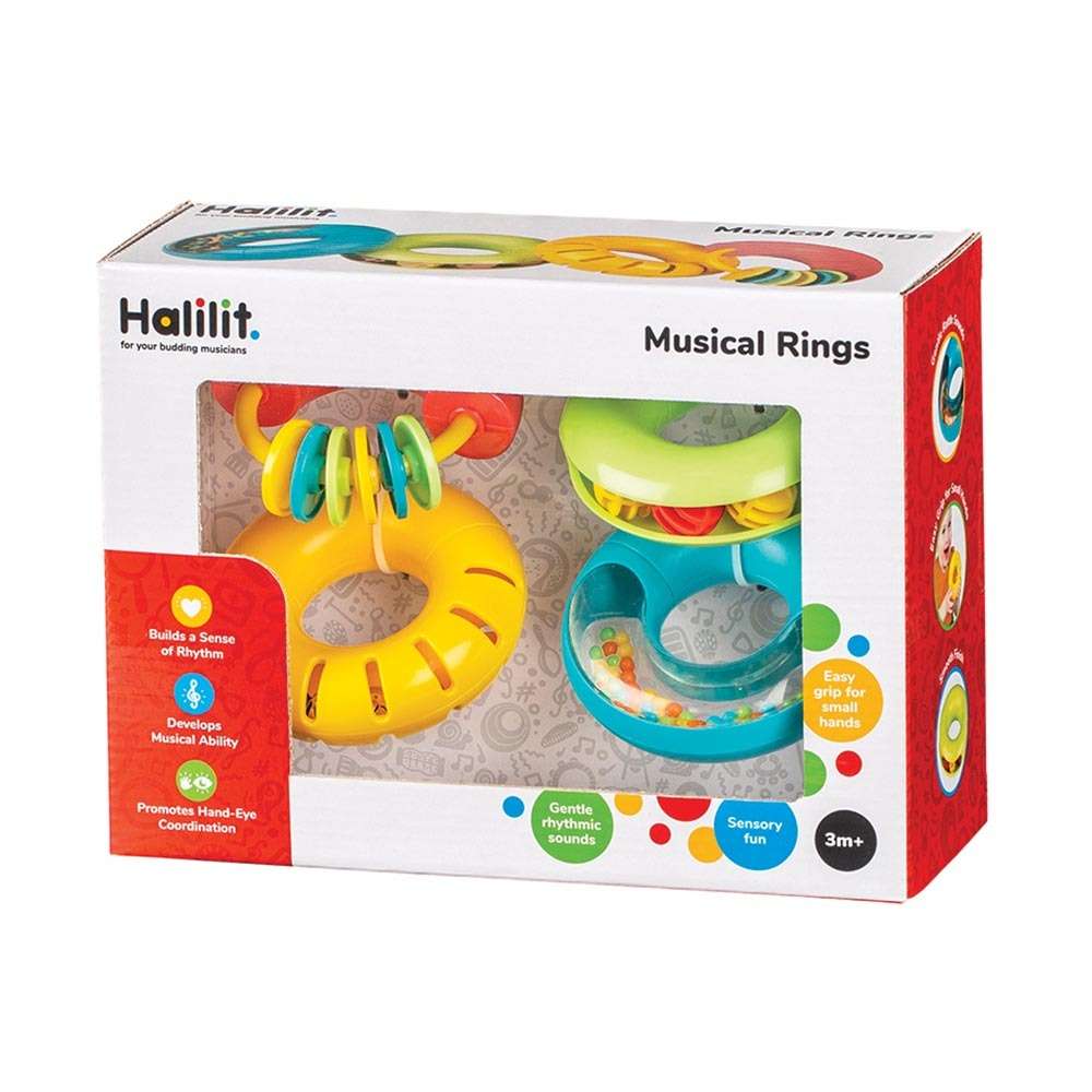 Halilit - Music Instrument for Babies & Toddlers - Musical Rings Gift Set of 4