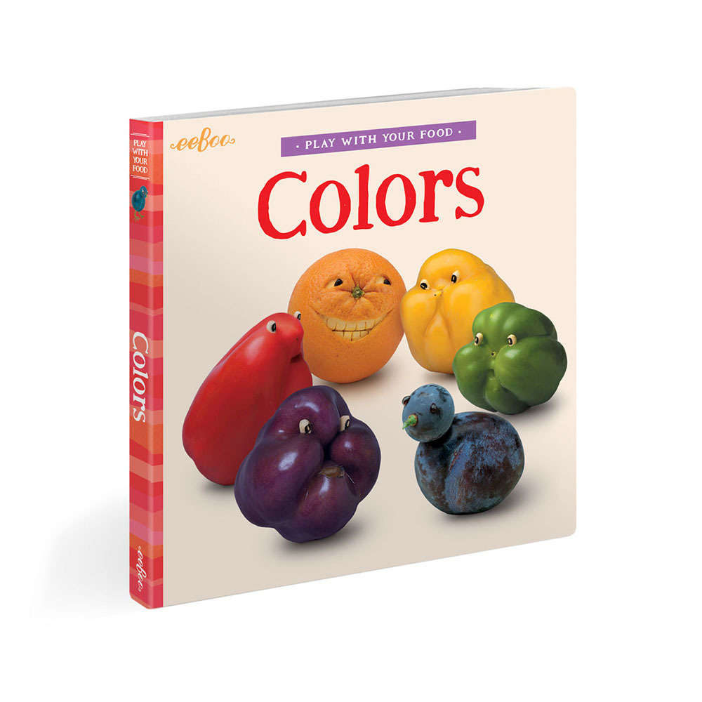 eeBoo - Play With Your Food Board Book - Colours - Early Learning Picture Book