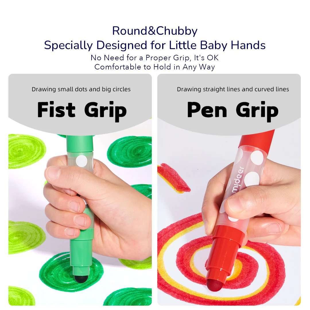 Mideer - Round-tip Washable Marker - 24 Colours