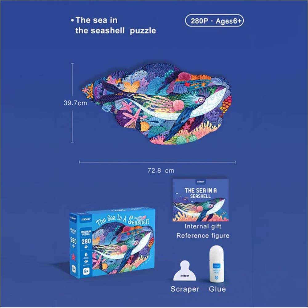 Mideer - Large AnimalShaped Puzzle The Sea In A Seashell