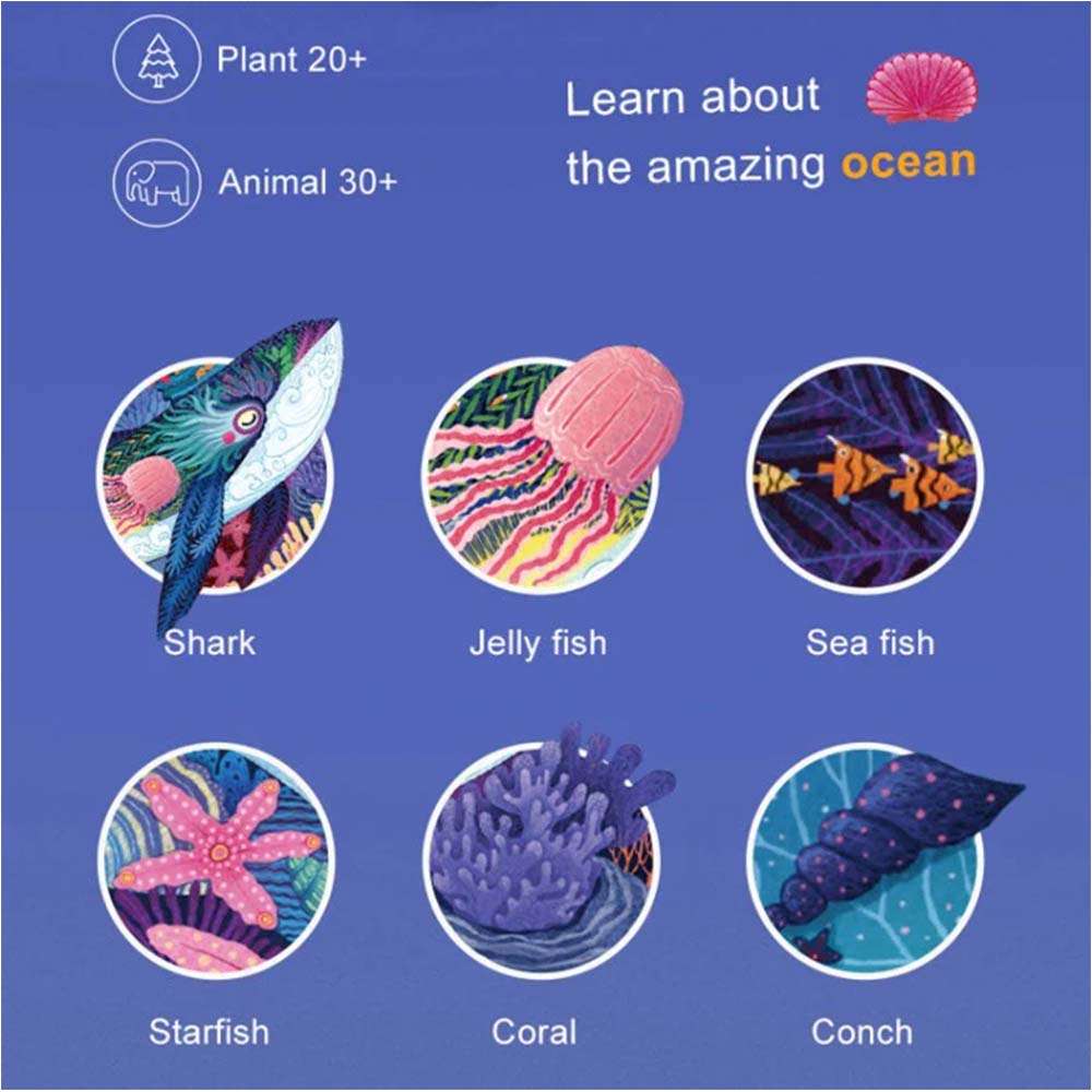Mideer - Large AnimalShaped Puzzle The Sea In A Seashell