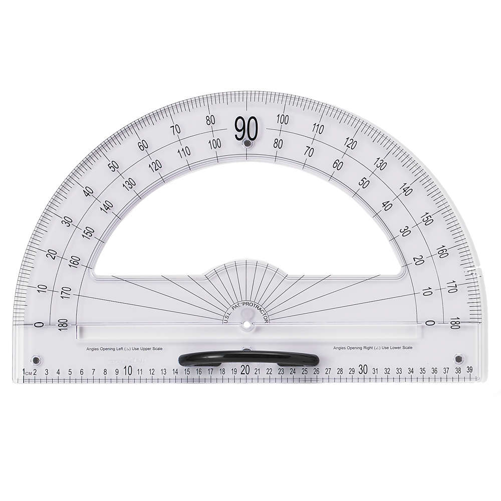 EDX Education - Semi Protractor - Transparent