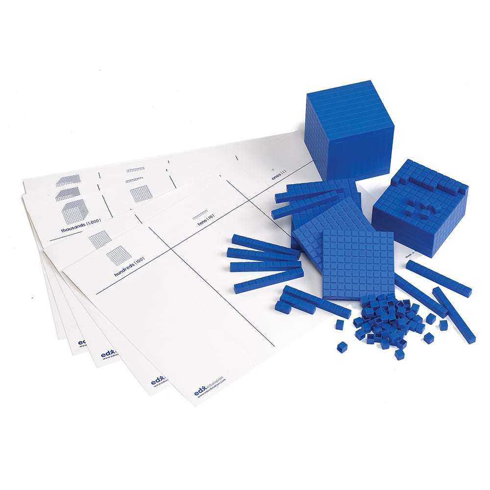 EDX Education - Base Ten Blocks - Student Mat 1pcs