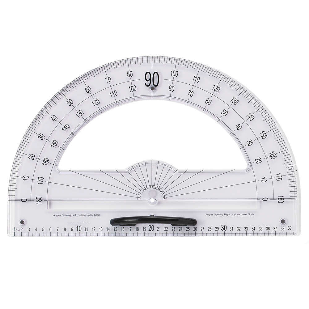 EDX Education - Semi Protractor - Transparent