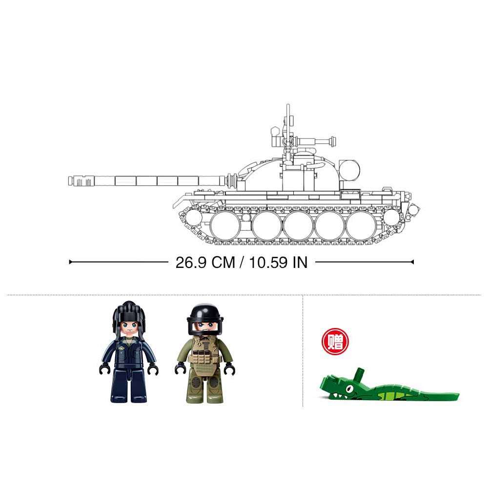 Sluban - Model Bricks - Medium Tank 3-in-1 - 604pcs