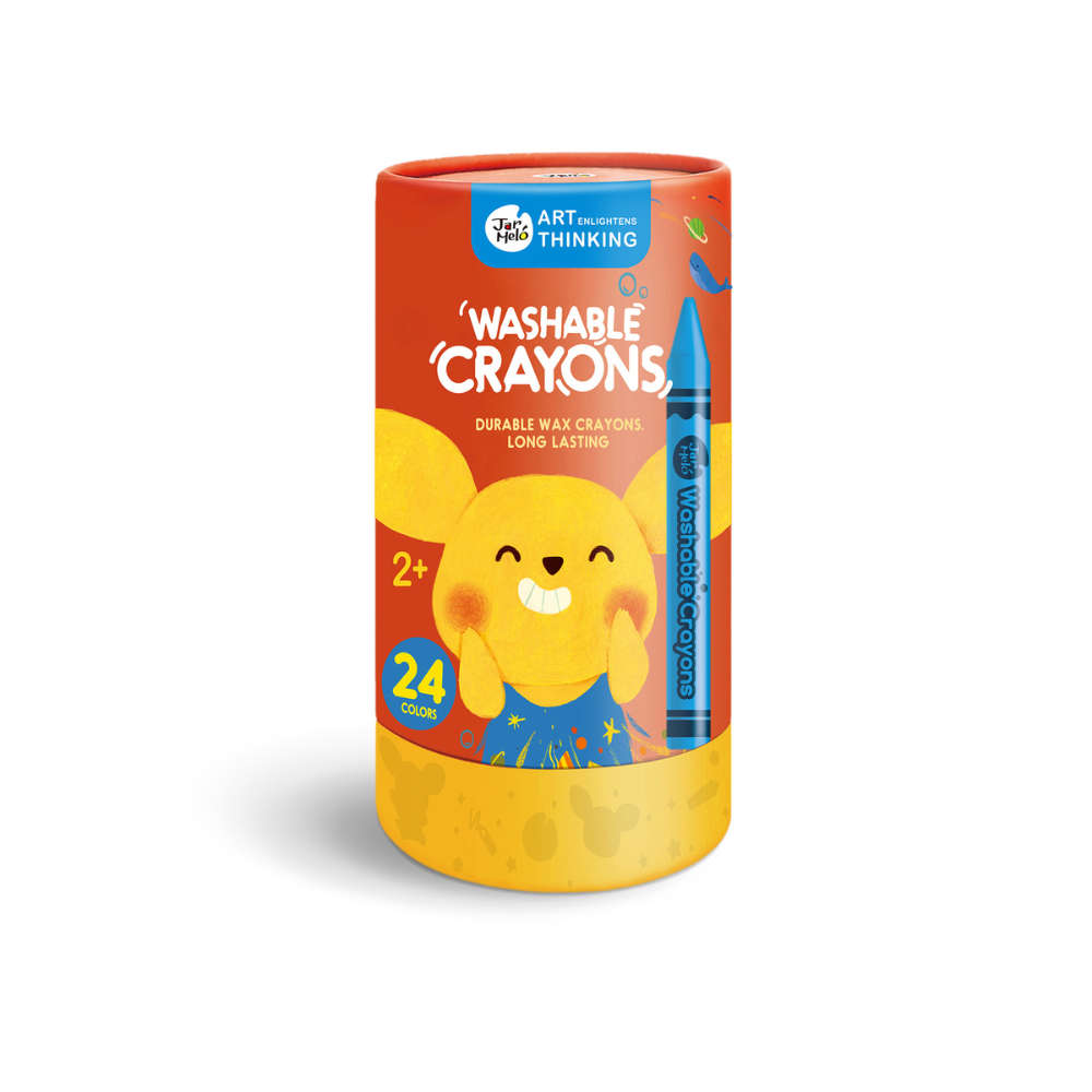 Jar Meló - Wax Crayons Washable - 24 Colours