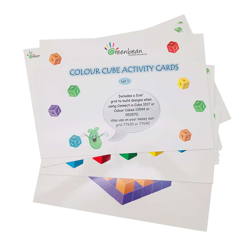Greenbean - Activity Cards Connect A Cube Set 1
