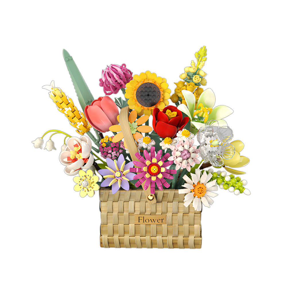 Feelo - Flower Basket Building Block Set - 1614 Pieces