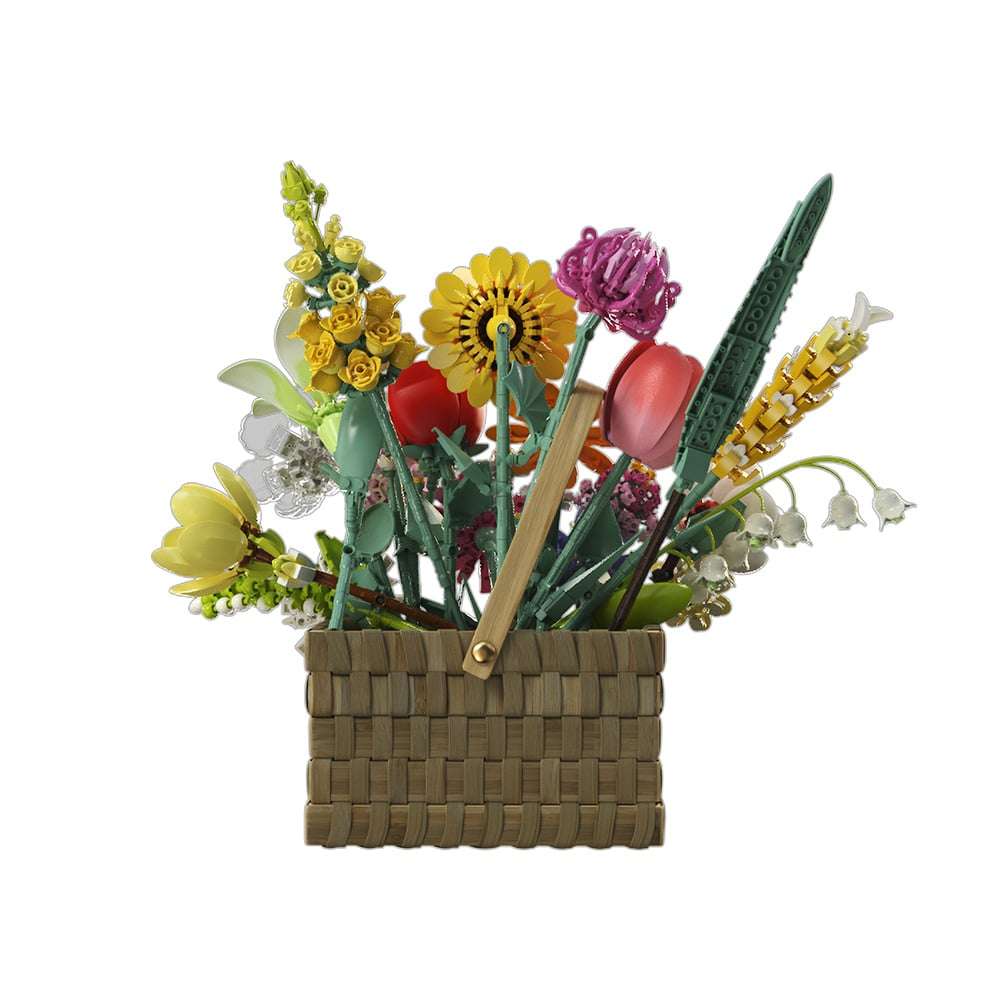 Feelo - Flower Basket Building Block Set - 1614 Pieces