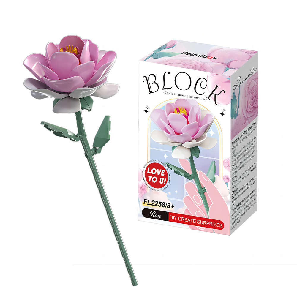 Feelo - Flower - Pink Rose - 92 Pieces