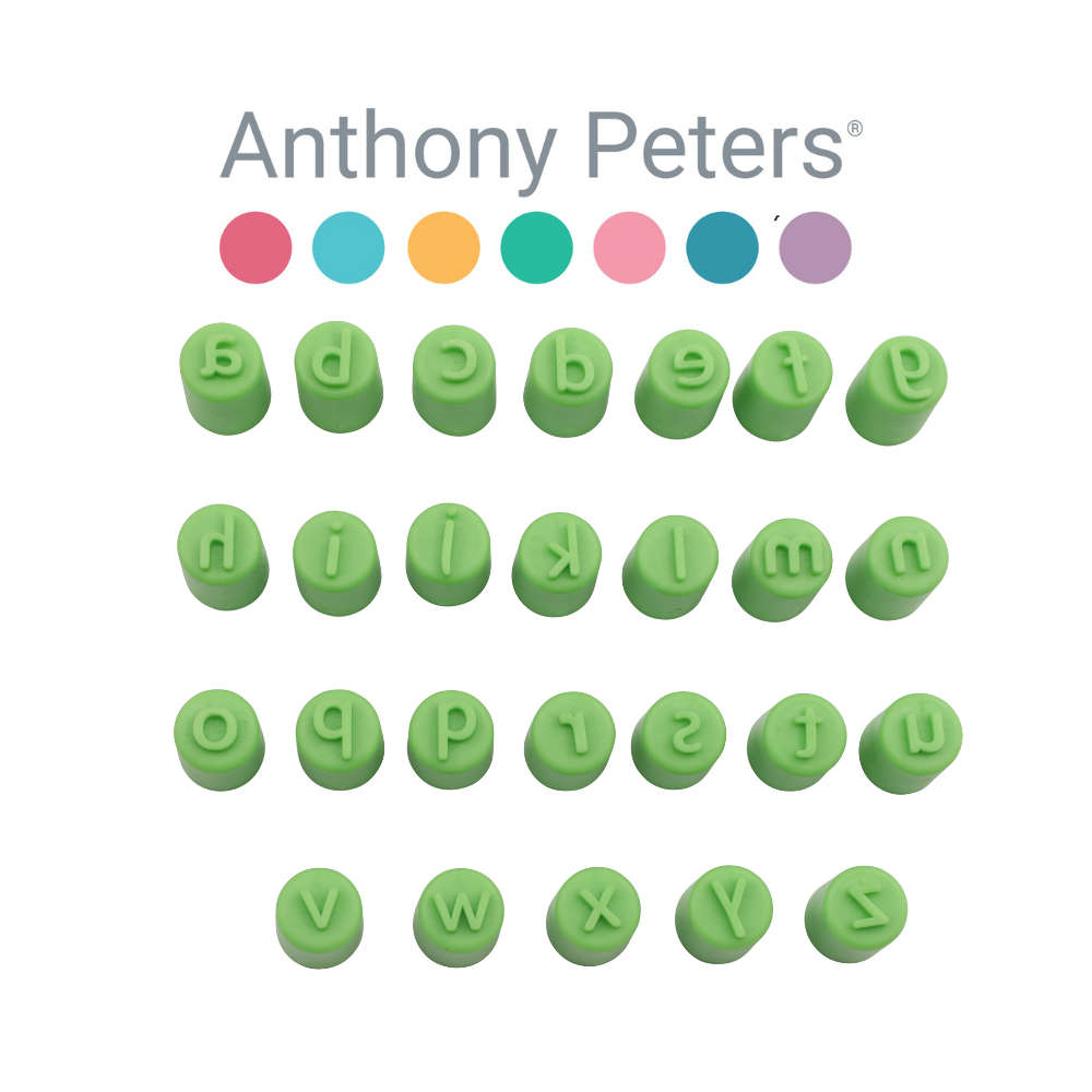 Anthony Peters - Alphabet Thimble Finger Stampers - Lowercase (26)