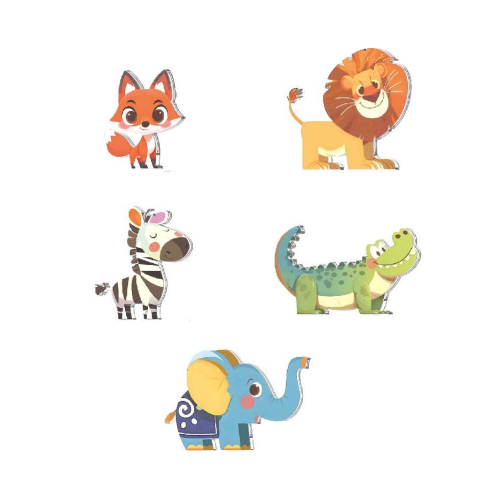 Magnetic Tiles - Wild Animals Set - 70 Pieces