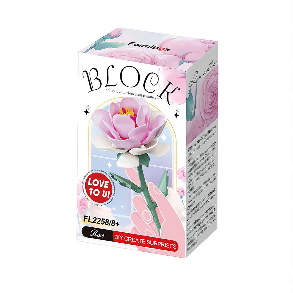 Feelo - Flower - Pink Rose - 92 Pieces