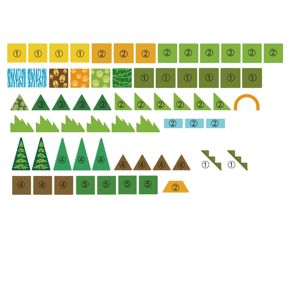 Magnetic Tiles - Wild Animals Set - 70 Pieces