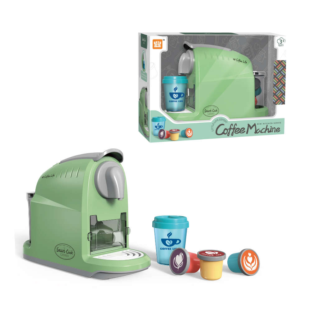 Pretend & Play Coffee Maker Set with Sounds & Colour Changing Cup - Green