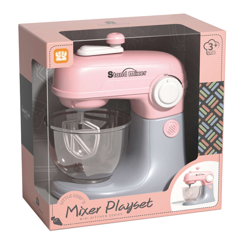Pretend & Play Stand Mixer - Rotating Baking Set - Pink