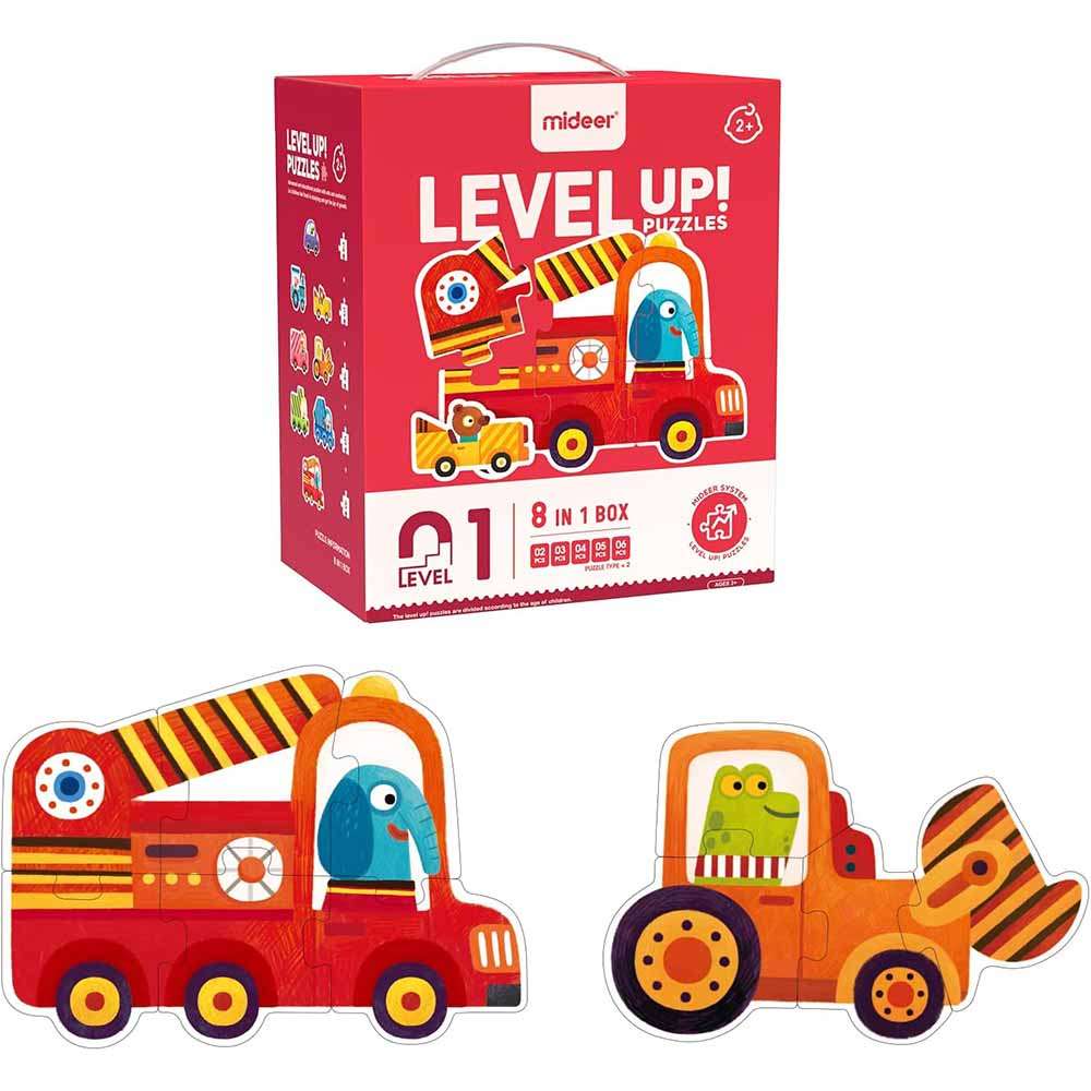 Mideer - Level Up Puzzles - 8-in-1 - Level 1 Traffic Scenes