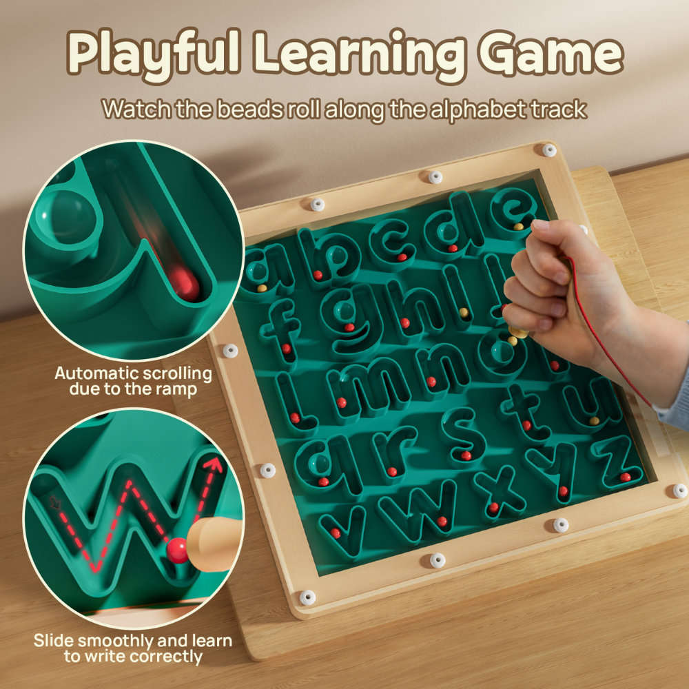 TopBright - Magnetic Maze - Alphabet Tracing Board