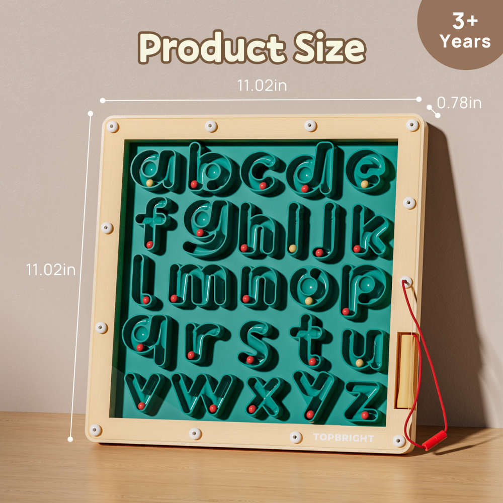 TopBright - Magnetic Maze - Alphabet Tracing Board