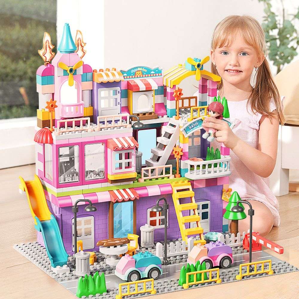 Feelo - Building Block Set - Girls Villa - 400 Pieces