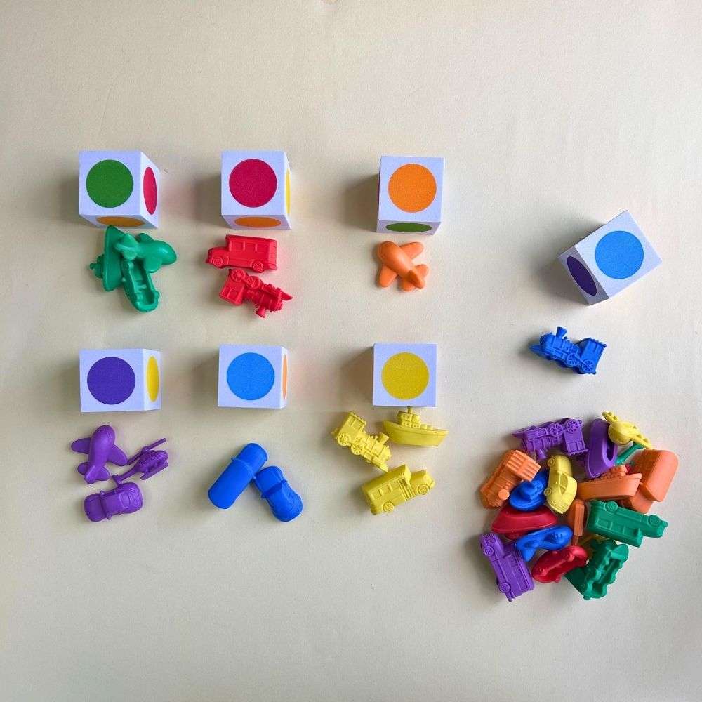 Greenbean - Foam Colour Dice 3.8cm - 12pcs
