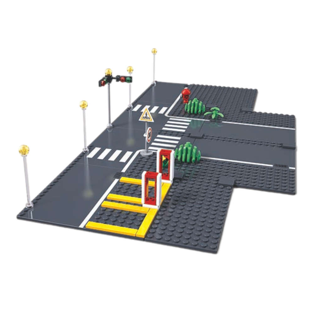 Sluban Building Set: Metropolis - Road Base Plate - 70 Pieces