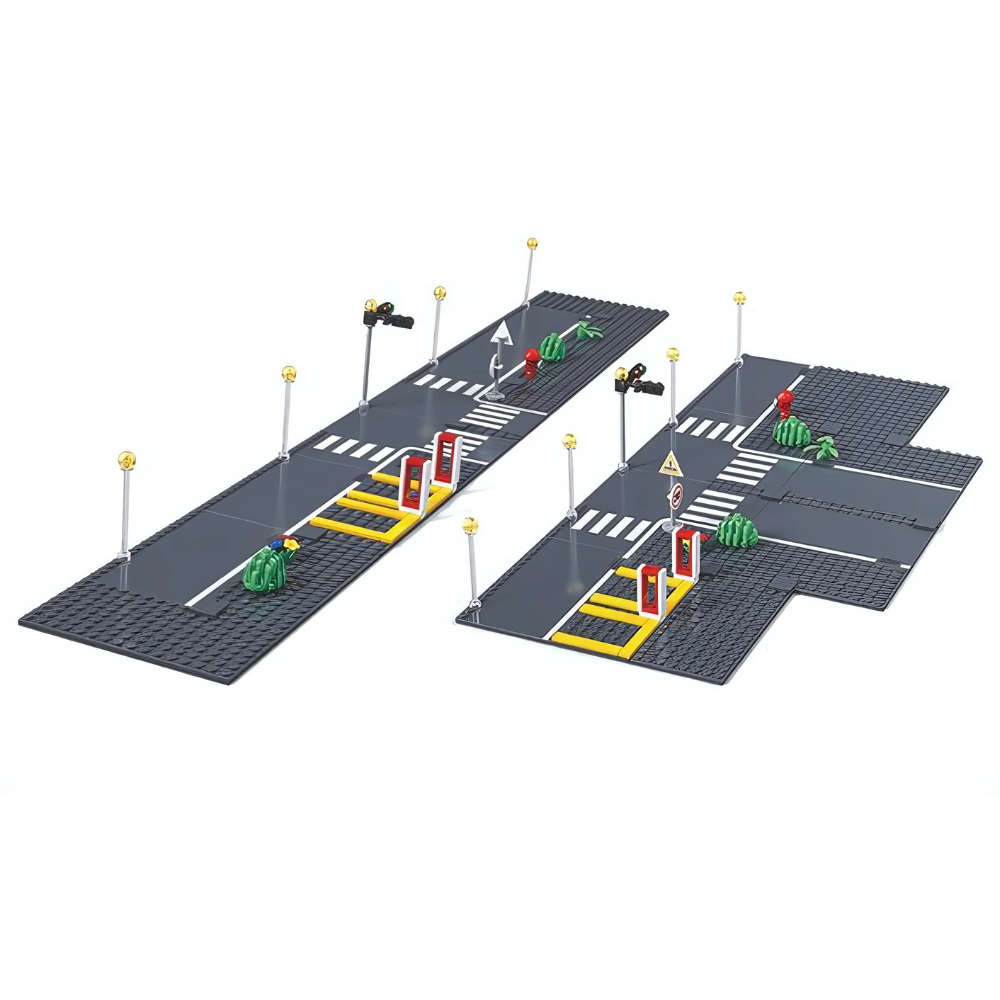 Sluban Building Set: Metropolis - Road Base Plate - 70 Pieces