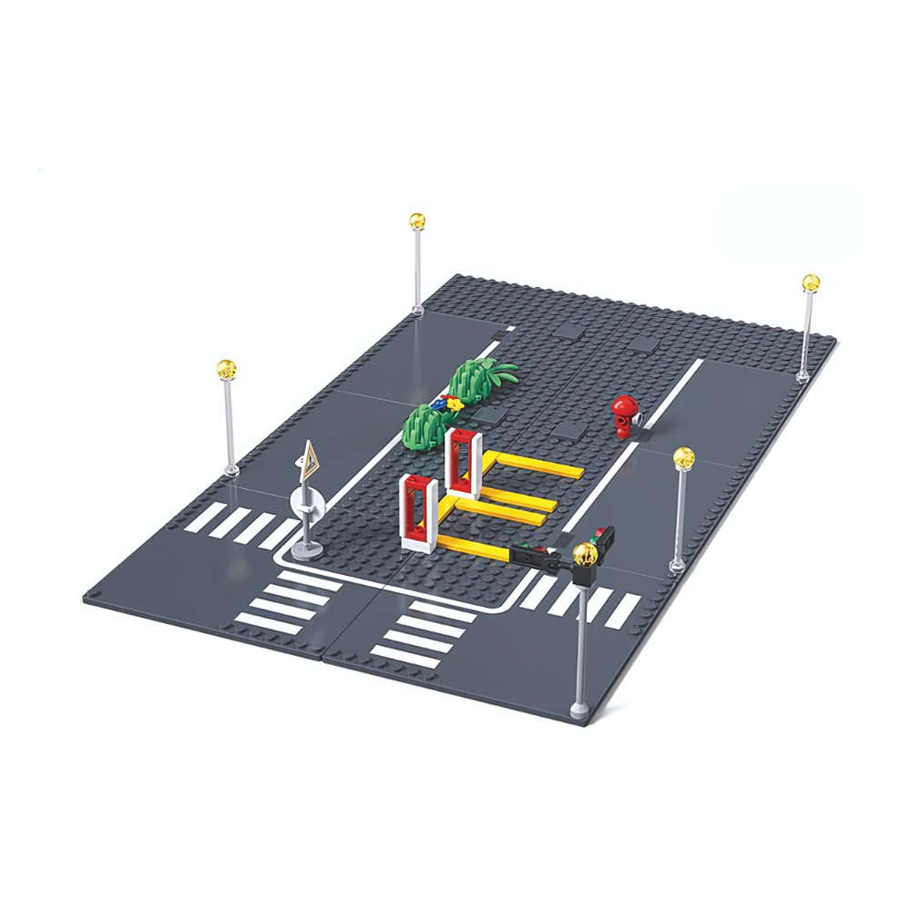 Sluban Building Set: Metropolis - Road Base Plate - 70 Pieces