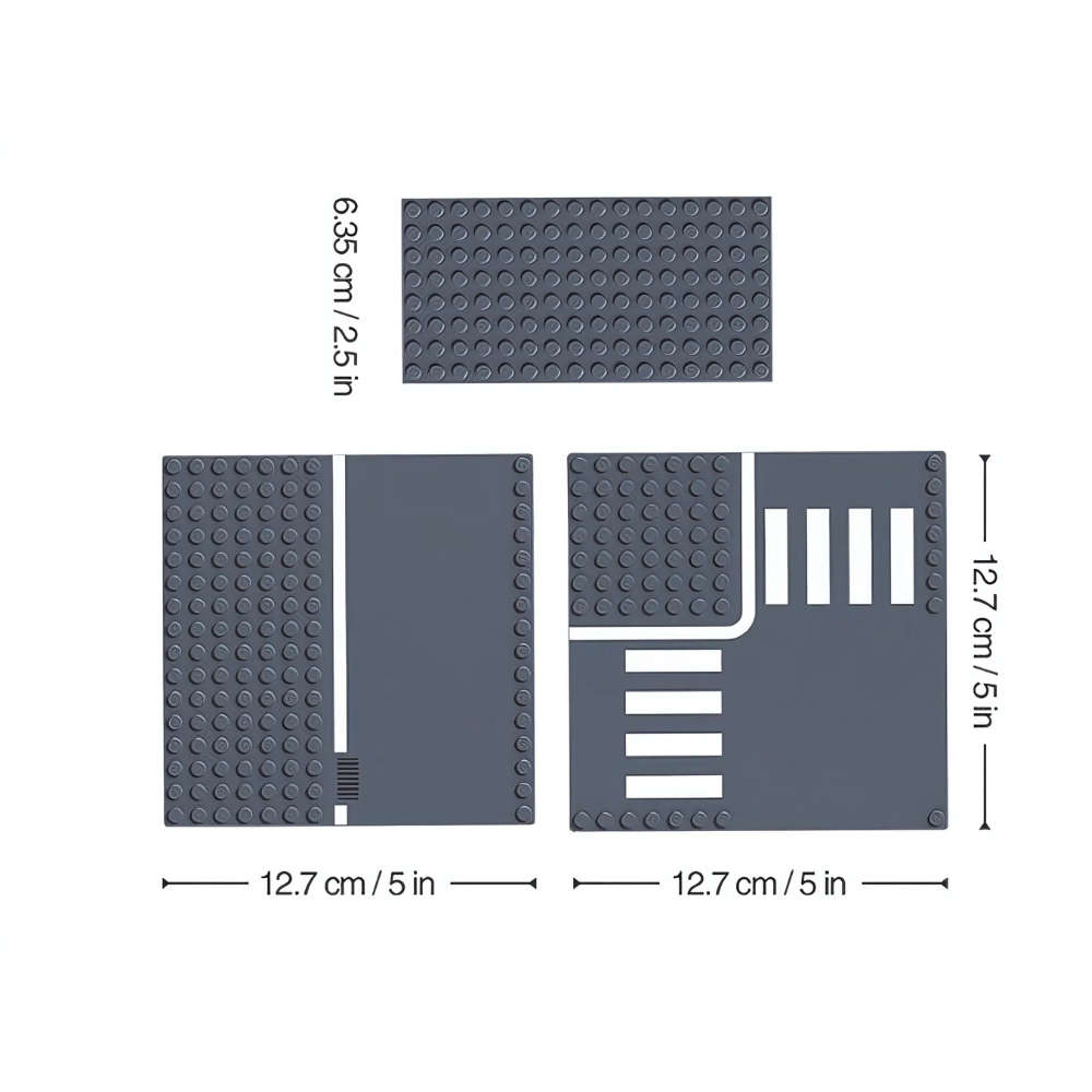 Sluban Building Set: Metropolis - Road Base Plate - 70 Pieces