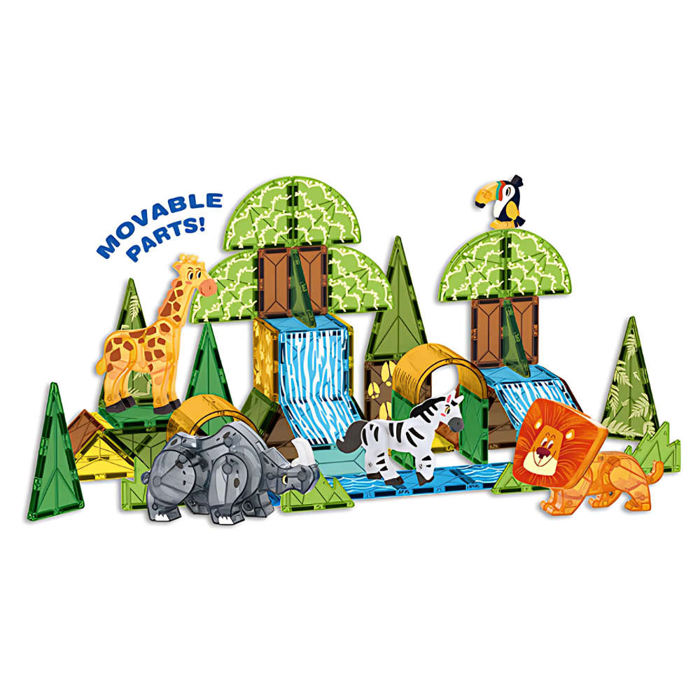 Magnetic Tiles - Safari Animals Set - 30 Pieces