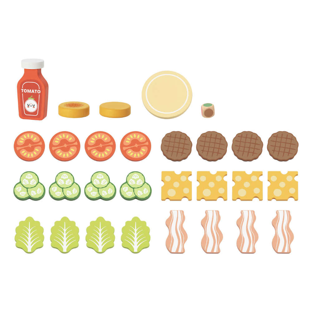 hi Pando - Hamburger Stacking & Sequencing Activity Toy