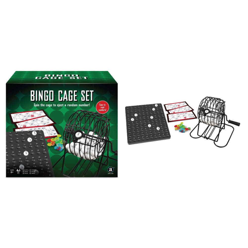 Ambassador - Wire Cage Bingo - Party Game with Scoreboard Tray