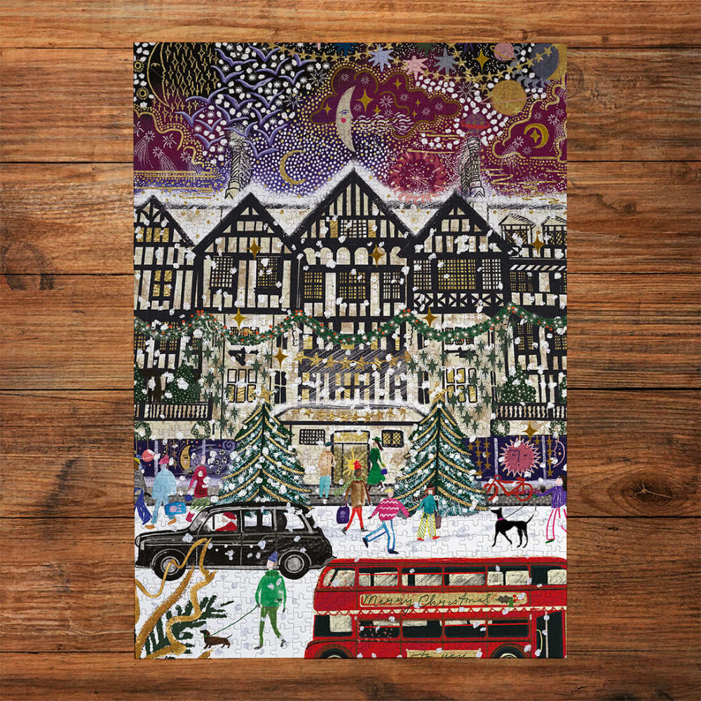 Gibsons - Christmas in London - 3 x 500 Piece Jigsaw Puzzles