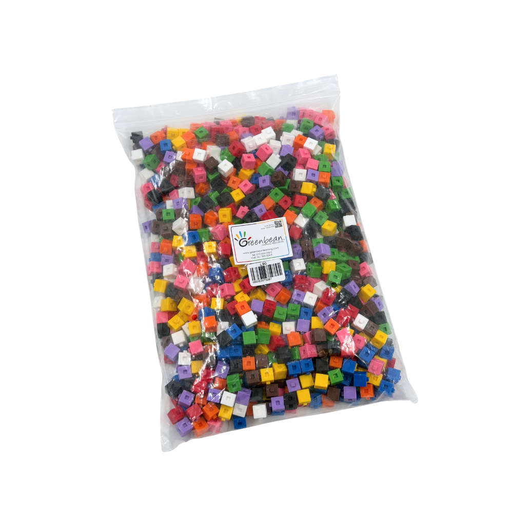 Greenbean - 1cm Interlocking Cubes 1000pcs - Maths Counting Manipulatives