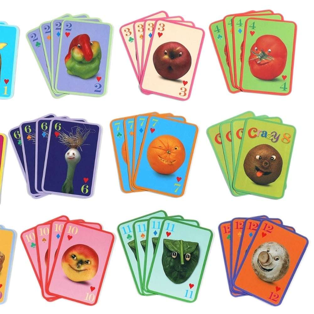 eeBoo - Crazy Faces Playing Cards -**